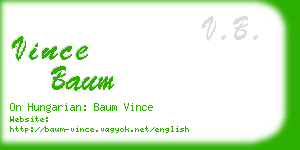 vince baum business card